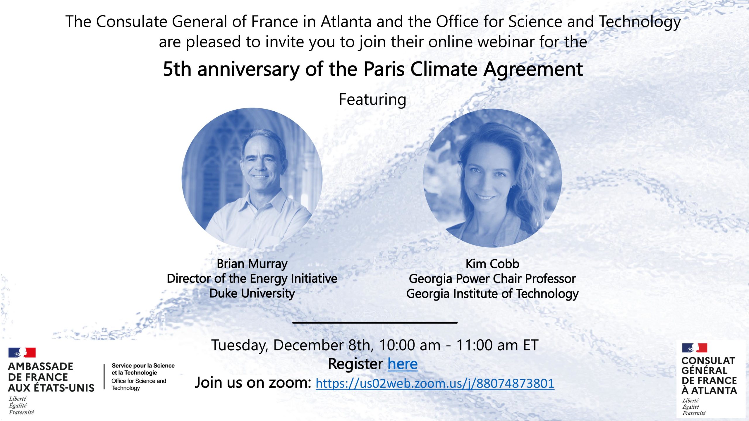 Tuesday, December 8th: 5th anniversary of the Paris Climate Agreement – Atlanta
