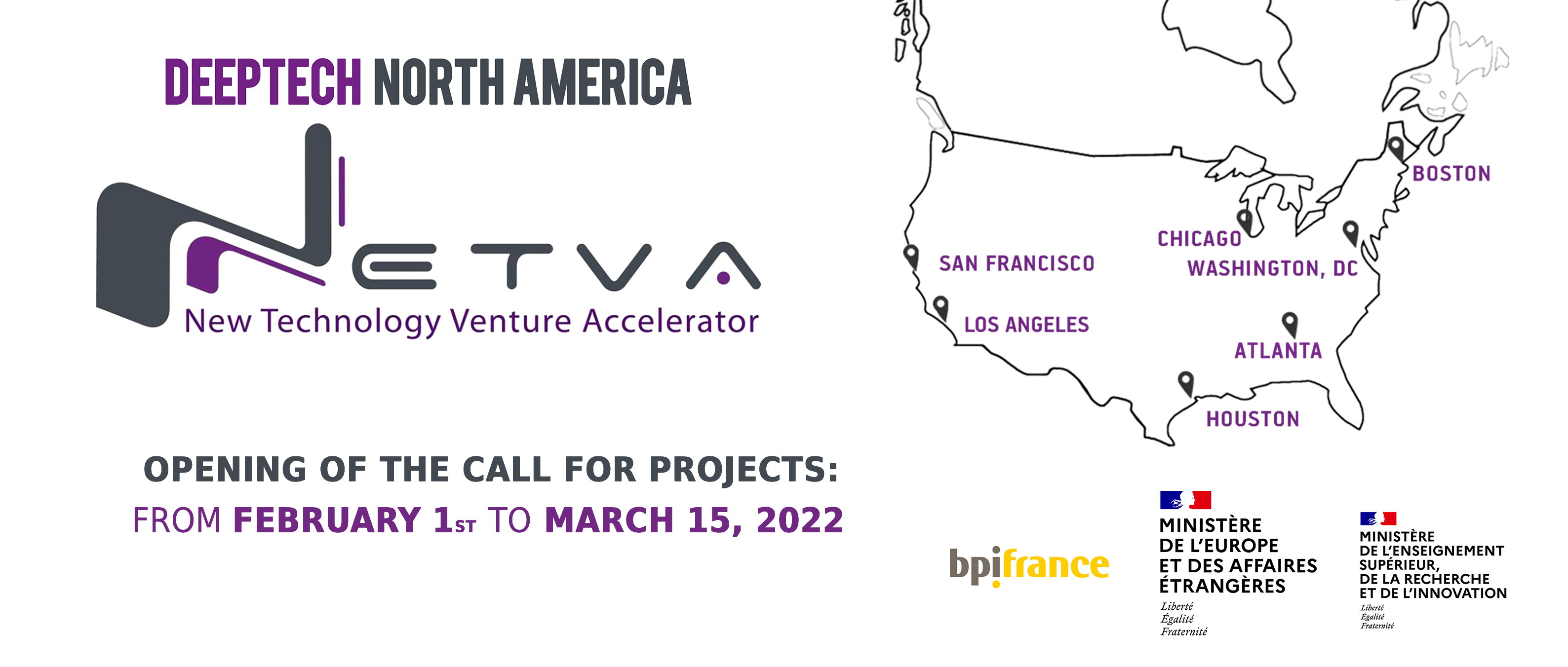 Launch of Deeptech North America – NETVA 2022 : a training and immersion program of North American markets for young innovative French companies