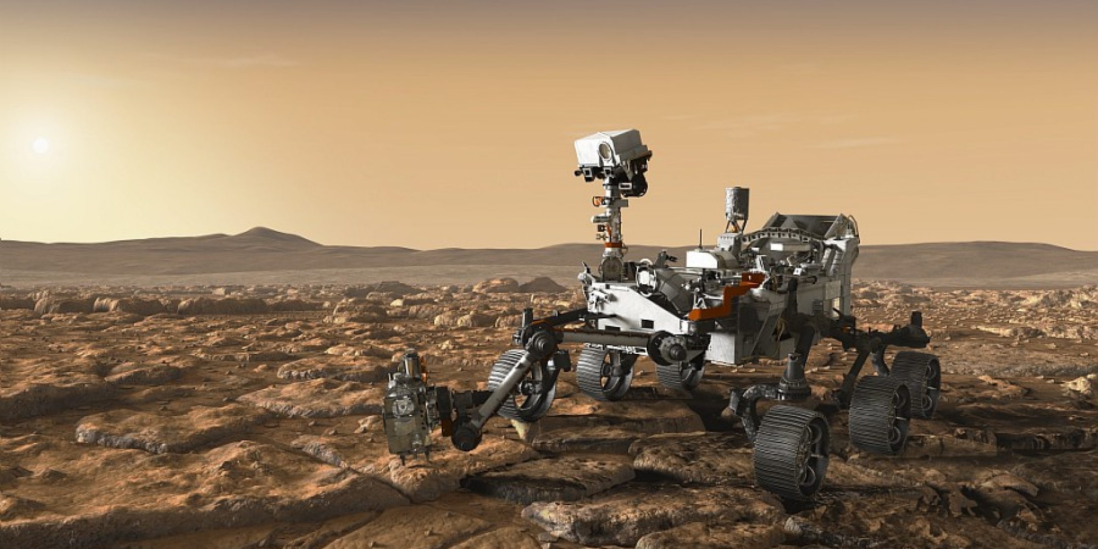 Illustration du rover Mars 2020, mission d'exploration de la planete Mars developpee par le centre JPL de la NASA.
La mission Mars 2020 est une mission dexploration robotique de la NASA qui sera lancee en juillet 2020. Elle deposera a la surface de la planete rouge un vehicule afin de decouvrir des traces dune vie passee, si elle a existe, et de preparer des echantillons qui pourront, un jour, etre rapportes sur Terre. 
La NASA sappuie sur le Caltech/JPL pour le developpement de cette mission qui emporte sept instruments dont SuperCam.

Supercam etudiera la chimie et la mineralogie des roches et des sols de Mars. Le CNES est responsable de la contribution francaise a SuperCam.