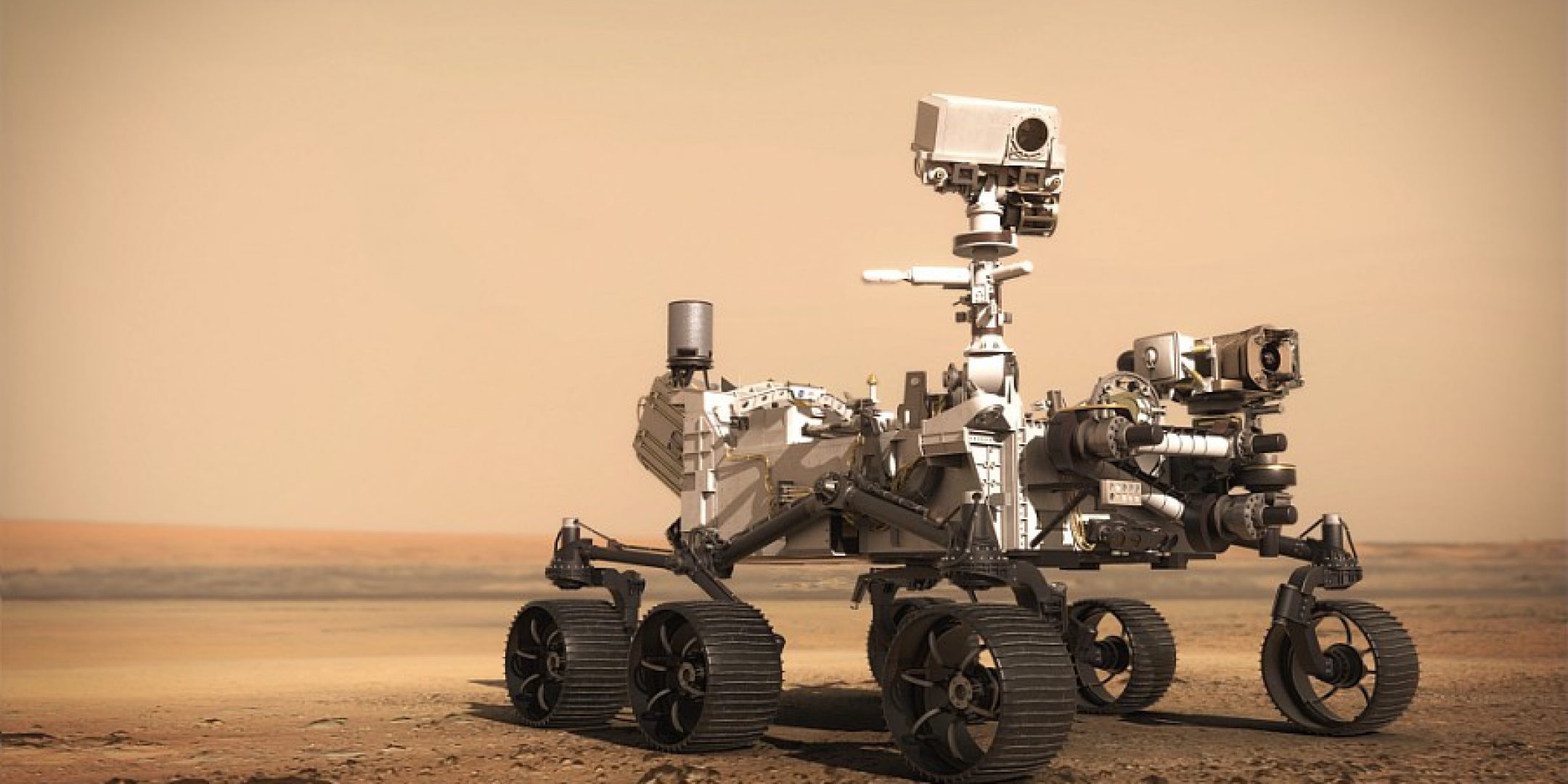 Illustration du rover Peseverance de la mission Mars 2020.